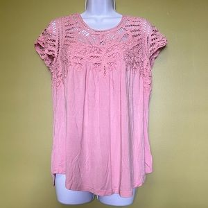 Daniel Rainn Pink Sexy Shoulder Shirt